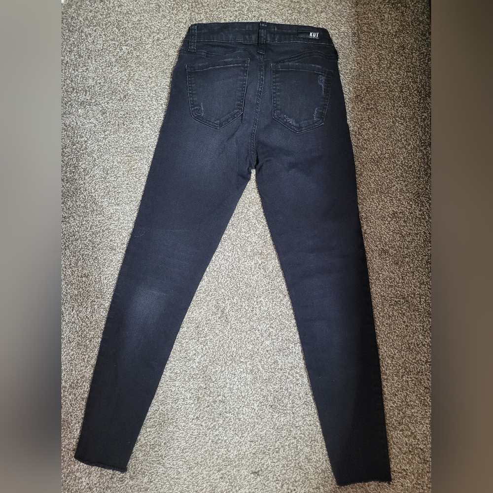 Women's Black Skinny Jeans Kut From The Kloth Size 0 =size 24/25